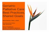 Geriatric Palliative Care: Best Practices, Shared Goals