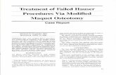 Treatment of Failed Hauser Procedures Via Modified Maquet