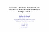 Efficient Decision Procedure for Non-linear Arithmetic Constraints