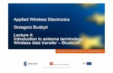 Applied Wireless Electronics Grzegorz Budzy„ Lecture 4