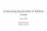 Estimating Bandwidth of Mobile Users