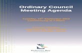 Ordinary Council Meeting Agenda