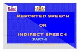 REPORTED SPEECH INDIRECT SPEECH