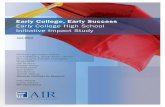 Early College, Early Success: Early College High - Academic Affairs