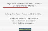 Rigorous Analysis of UML Access Control Policy Models