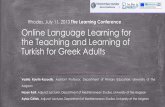 Online Language Learning for the Teaching and Learning of Turkish