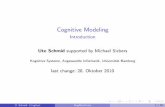 Cognitive Modeling - Introduction - Universit¤t Bamberg