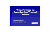 Transforming an Organisation Through Values