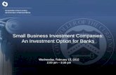 Small Business Investment Companies: An Investment Option