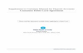 Consumer Debit Card Agreement - State Bank of India