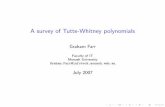 A survey of Tutte-Whitney polynomials - Monash University
