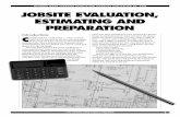 Jobsite Evaluation Estimating and Preparation