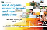 NIFA organic research trends and new initiatives
