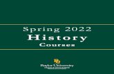 Spring 2022 History - baylor.edu