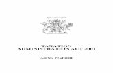 Taxation Administration Act 2001 - Queensland Legislation