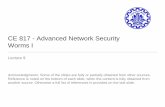 CE 817 - Advanced Network Security Worms I