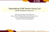 Typesetting UTM Thesis Using LyX