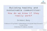 Building healthy and sustainable communities: How do we ...