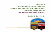 UCSD Ethnic Studies Graduate Student Handbook & Reading List