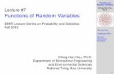 Functions of Random Variables - National Tsing Hua University