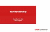 Instructor Workshop