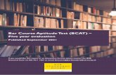 Bar Course Aptitude Test (BCAT) – Five year evaluation