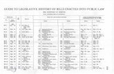 guide to legislative history of bills enacted into public law