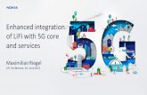 Enhanced integration of LiFi with 5G core and services