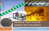 Fermilab High Power Target R&D Program - Indico