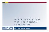 PARTICLE PHYSICS IN THE HIGH SCHOOL CLASSROOM