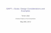 GAPT + Scala: Design Considerations and Examples - Theory and