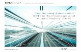 Continuing Education ETH in Technology and Public Policy (TPP)