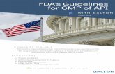 for GMP of API FDA's Guidelines - Dalton