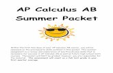 AP Calculus AB Summer Packet -