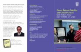Power System Stability and Control Course