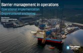 Operational implementation Organisational anchoring
