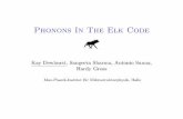 Phonons In The Elk Code