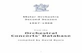 Ulster Orchestra Second Season 1967-1968
