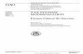 T-IMTEC-92-10 Tax Systems Modernization: Factors Critical ...