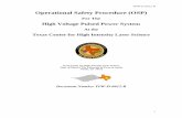 Operational Safety Procedure (OSP)