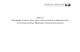 2013 Health Care for the Homeless Network Community Needs ...