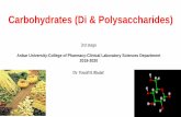 Carbohydrates (Di & Polysaccharides)