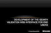 Development of the Geant4 Validation Web Interface for End ...