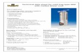 Technical data sheet for cold trap type GKF with melted ...
