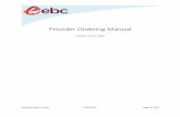 Provider Ordering Manual