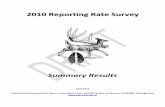 Reporting Rate Survey Report - Game Commission