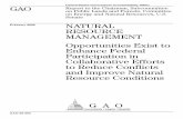 GAO-08-262, NATURAL RESOURCE MANAGEMENT: Opportunities ...
