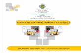 SERVICE DELIVERY IMPROVEMENT PLAN 2009/2012