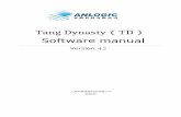 Tang Dynasty (TD) Software Manual (v4.2, 2018.07)
