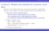 Lecture 5 Models and methods for recurrent event data